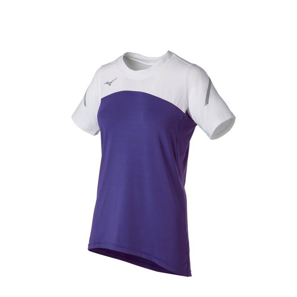 Damske Dresy Mizuno Techno VII Short Sleeve Nachový/Biele Vypredaj NMAH59413